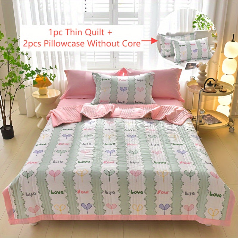 3 Pcs Skin-friendly Summer Cooling Quilt Set, Soft And Comfortable Quilt For All Seasons - Hiccupzz
