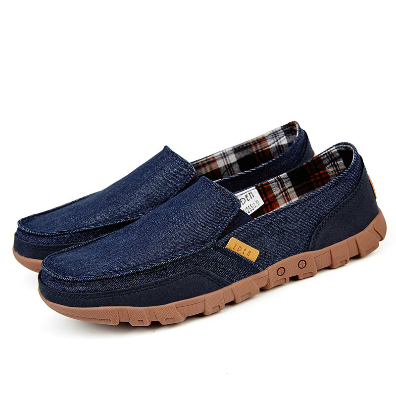 Men's Casual Breathable Cloth Shoes Lightweight PU Canvas - Hiccupzz