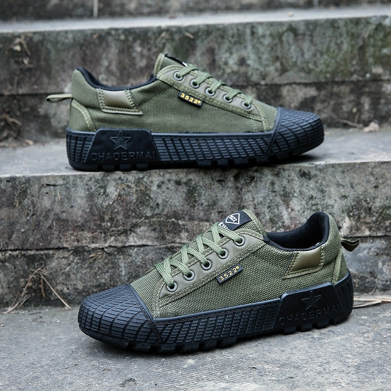Men's Construction Site Labor Shoes, Wear-resistant And Breathable Canvas - Hiccupzz