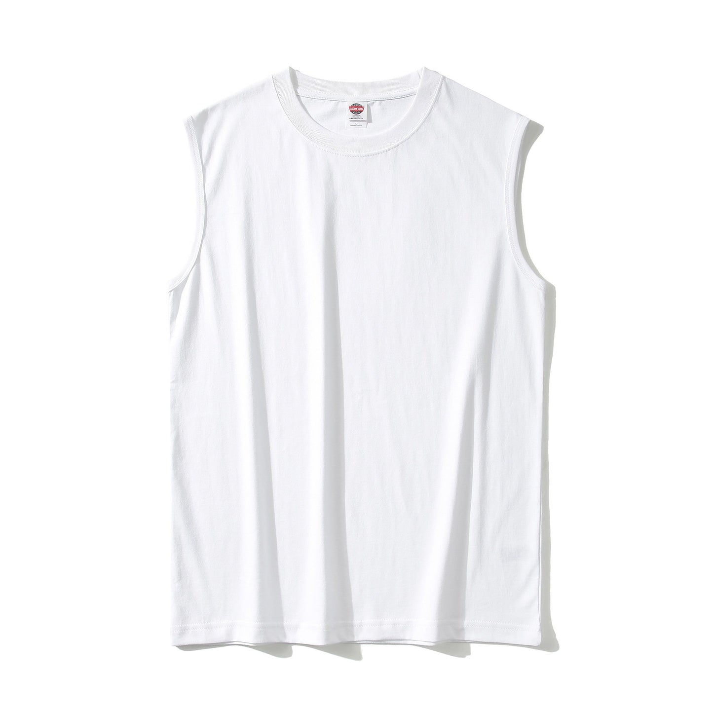 Men's 100% Cotton Solid Tank Top, Active Crew Neck Sleeveless Top, Men's Clothing For Summer Outdoor - Hiccupzz