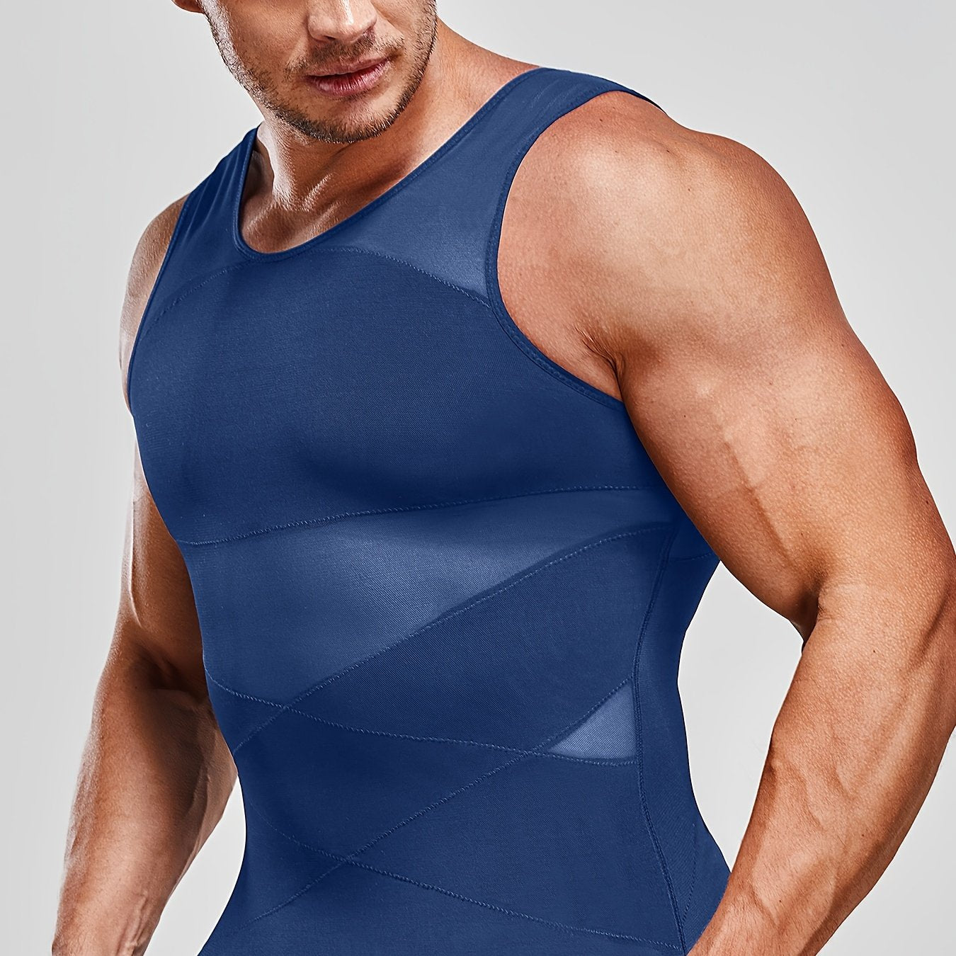 Men's Compression Shirt - Slimming Tummy Shaper Vest Tank Top - Hiccupzz