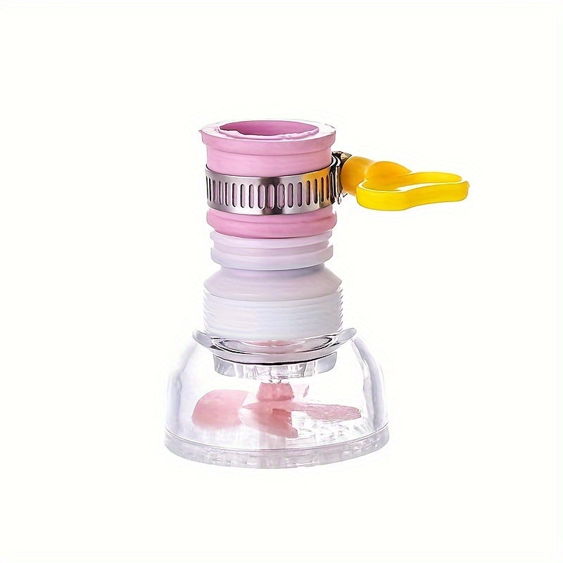 1 Pc Adjustable Faucet Shower Head - Rotatable Nozzle, Retractable Sprayer, Anti-Splash Design