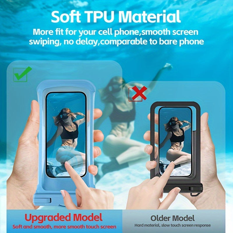 Waterproof Phone Pouch – 3D Design, Clear Dry Bag for 8-Inch Smartphones with Neck Strap - Hiccupzz