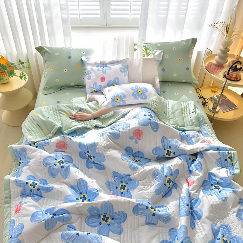3 Pcs Skin-friendly Summer Cooling Quilt Set, Soft And Comfortable Quilt For All Seasons - Hiccupzz