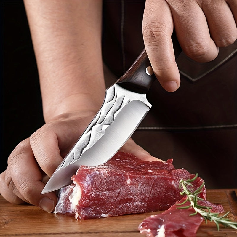 Outdoor Small Knife With Leather Cover Is Very Suitable For Outdoor Camping, Barbecue, Hiking, Fishing And Other Activities - Hiccupzz