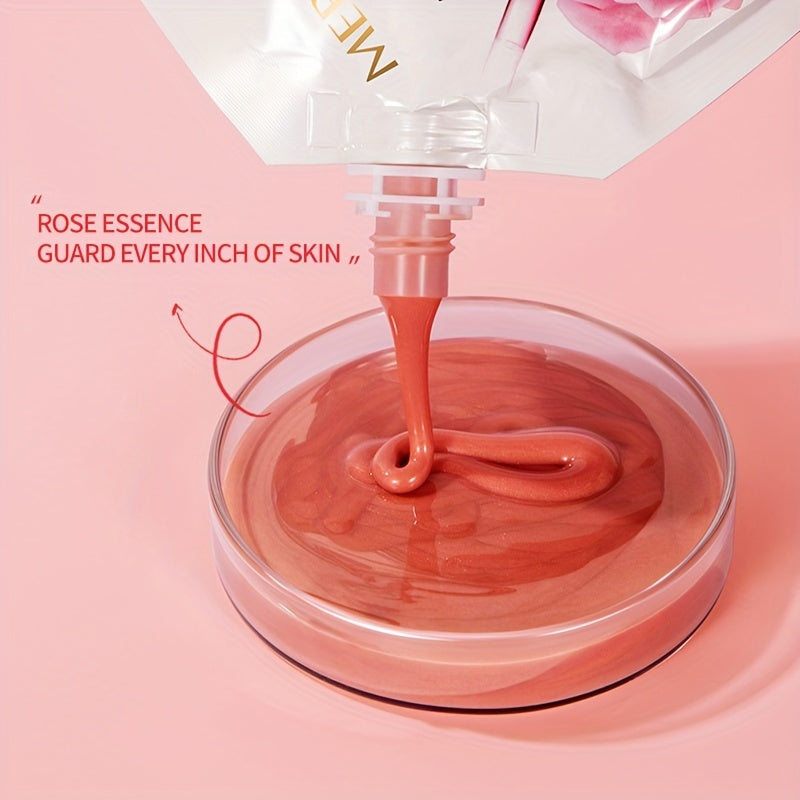 6g*10pcs Rose Collagen Soft Mask - Moisturizing and Cleansing Peeling Mask for Smooth, Hydrated Skin with Reduced Blemishes and Smooth Pores - Portable Packaging Included - Hiccupzz