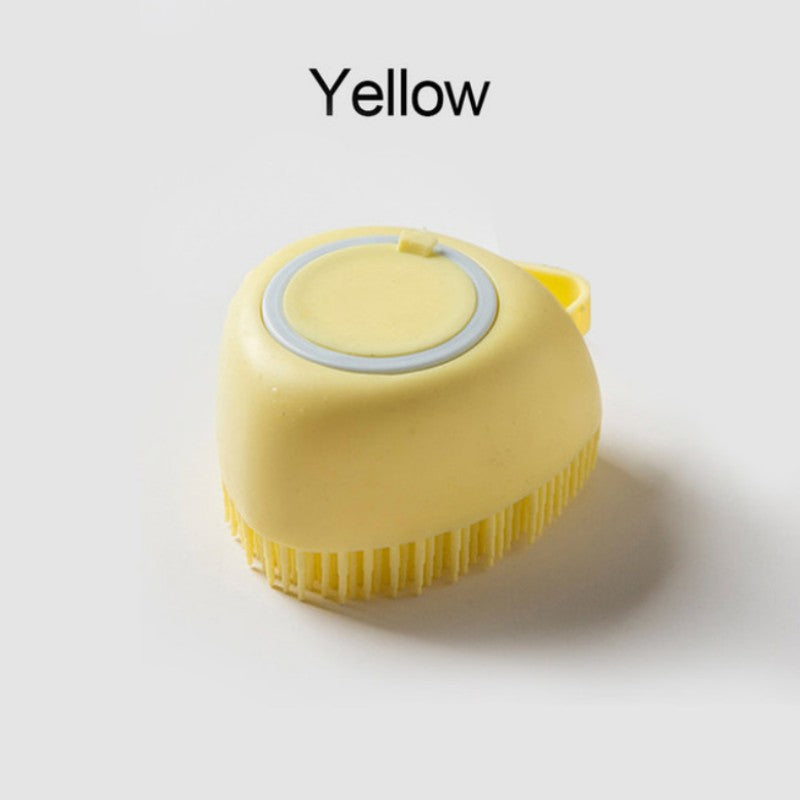 Gentle Silicone Pet Brush for Dogs and Cats – Massages and Cleans with Integrated Shower Gel Dispenser - Hiccupzz