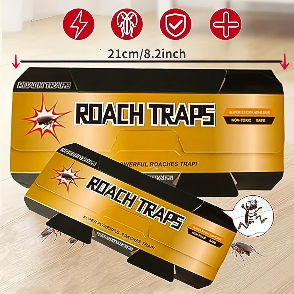 5 Packs Roach Trap – Long-Lasting Sticky Glue Traps for Cockroach and Bug Catching - Hiccupzz