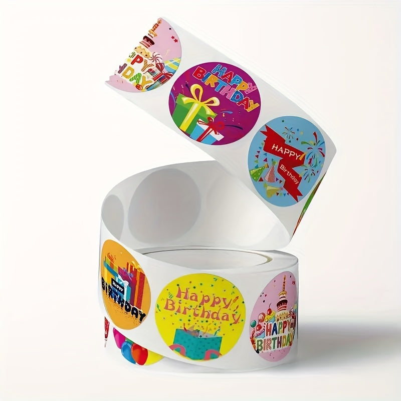 500 Pcs Cartoon Birthday Blessing Stickers – 8 Self-Adhesive Designs, Perfect for Handmade Decorative Seals, Teacher Rewards, and Holiday Decorations - Hiccupzz