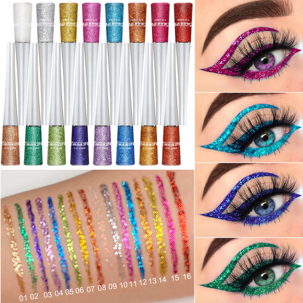 Fashion Creative Glitter Powder Liquid Eyeliner Set - Hiccupzz