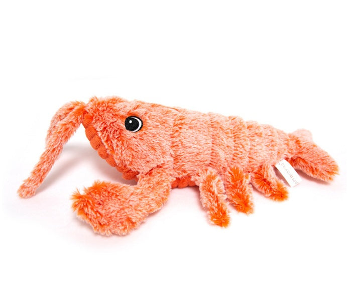 Pet Toys Electric Jumping Shrimp USB Charging Simulation Lobster Funny Cat Plush Pets Toy - Hiccupzz