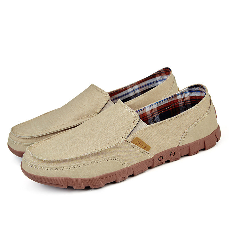 Men's Casual Breathable Cloth Shoes Lightweight PU Canvas - Hiccupzz