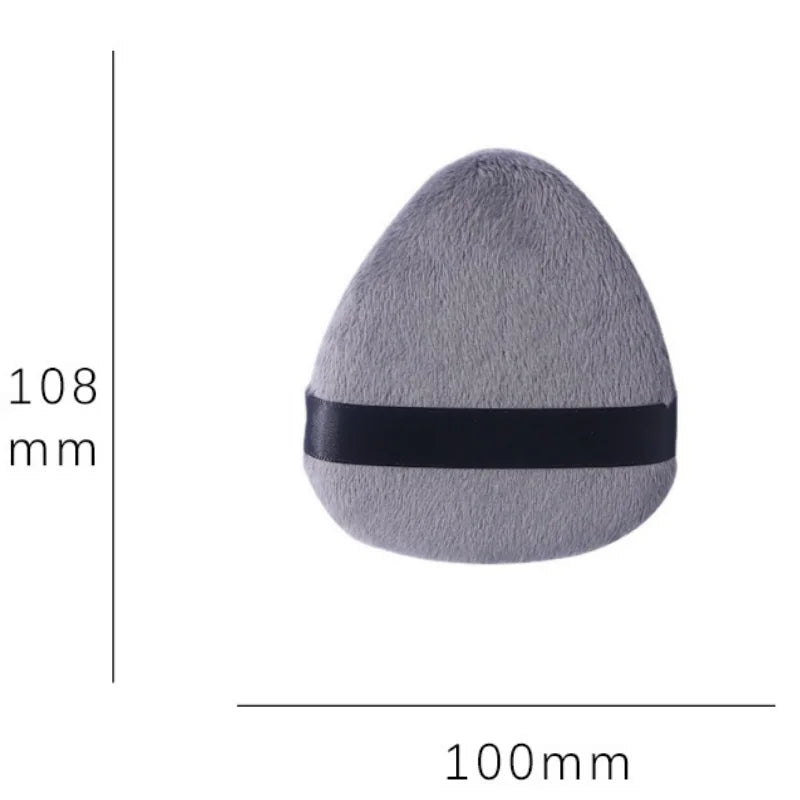1/2/5 Pcs Large Grey Black Tongue Water Drop Powder Puff Setting Loose Powder Flocking Soft Cosmetic Triangle Pointed Makeup Tool - Hiccupzz