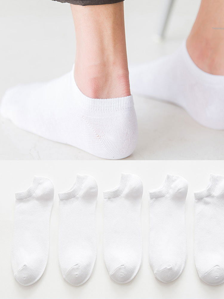 1/3/5/10 Pairs Of Men's Anti Odor & Sweat Absorption Low Cut Socks, Comfy & Breathable Socks, For Daily And Outdoor Wearing - Hiccupzz