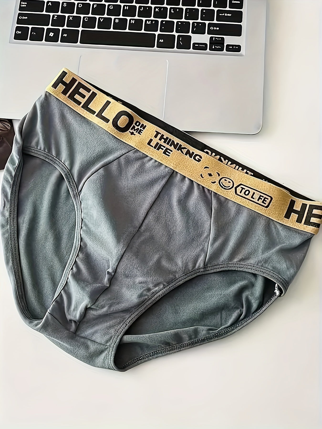 10-Pack Men's 'HELLO' Print Summer Briefs - Comfortable Bikini Underwear - Hiccupzz