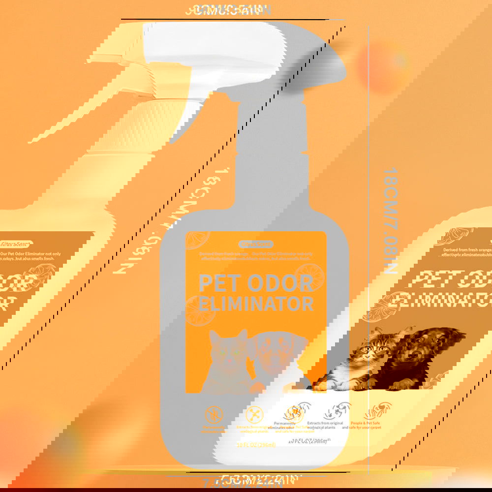 10.14oz Pet Odor Eliminator Spray - Powerful Deodorizer For Dogs & Cats, Safe For Furniture, Floors, And Laundry - Hiccupzz