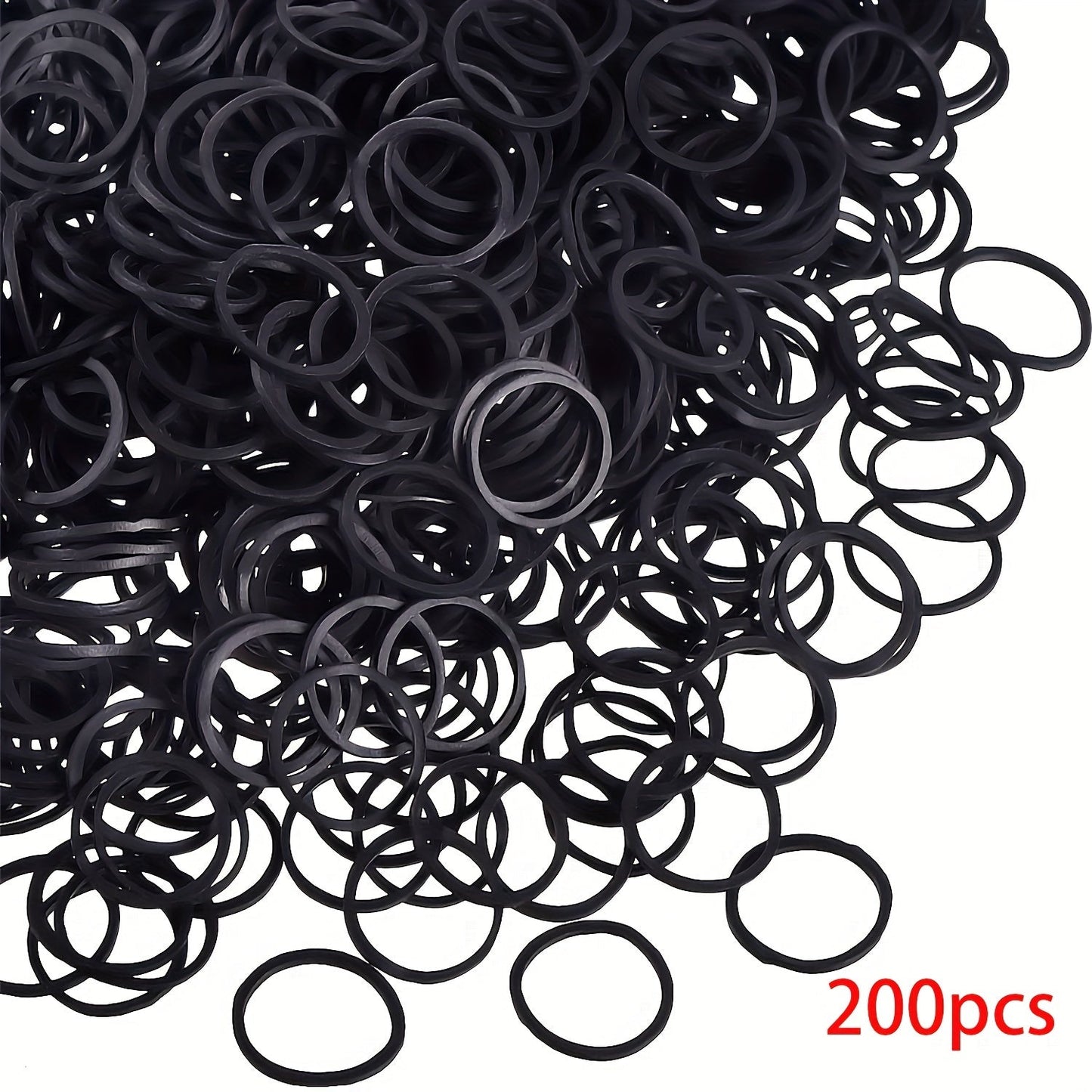 100/200 Pcs Soft Braided Rubber Bands : Hair Accessories and DIY Bracelet Supplies - Hiccupzz