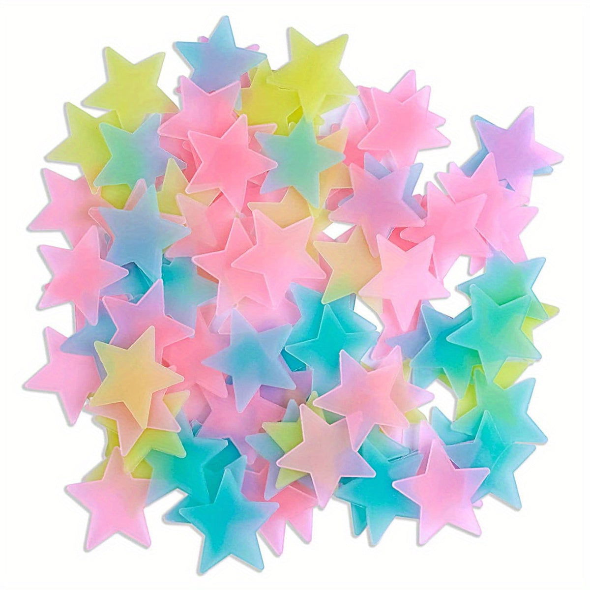 100 Pcs Fluorescent Glow-in-the-Dark Star Stickers: Transform Your Bedroom into a Twinkling Night Sky - Hiccupzz
