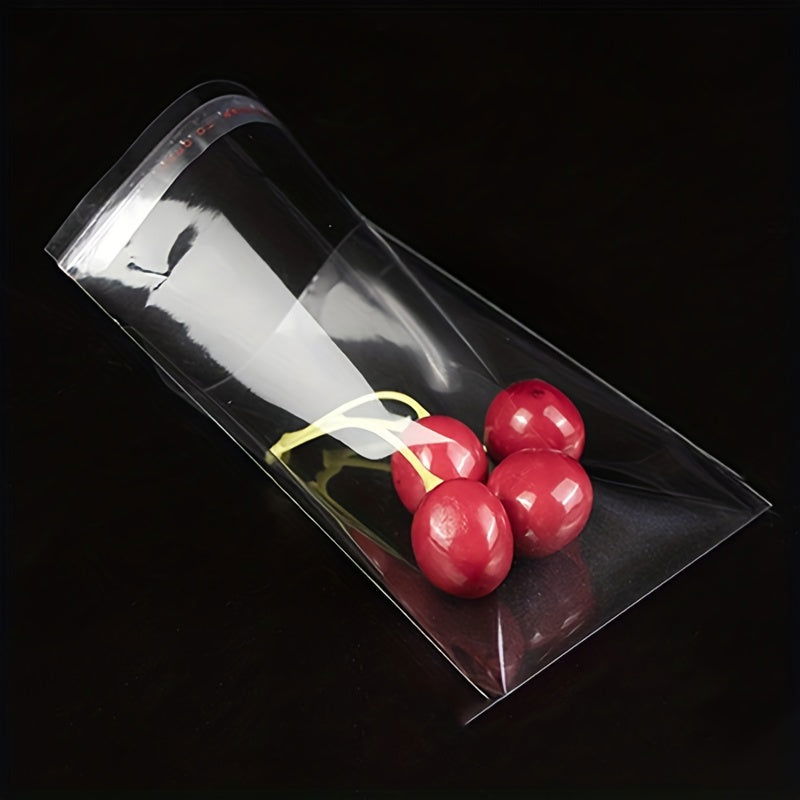 100 Pcs OPP Self-Adhesive Bags – Multi-Size Plastic Bags for Jewelry, Weddings, Food Packaging - Hiccupzz