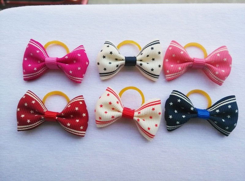 100 Pcs Pet Ribbon Hair Accessories - Hiccupzz