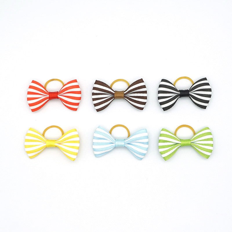 100 Pcs Pet Ribbon Hair Accessories - Hiccupzz