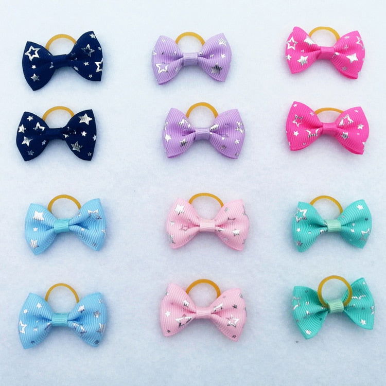 100 Pcs Pet Ribbon Hair Accessories - Hiccupzz