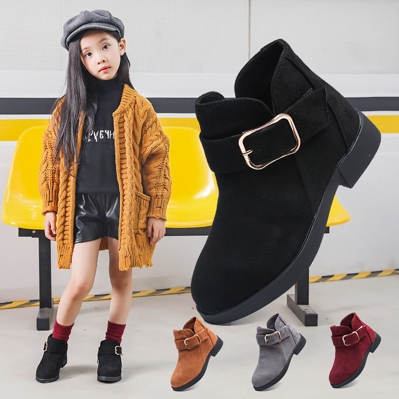 Big kids suede leather boots - Hiccupzz
