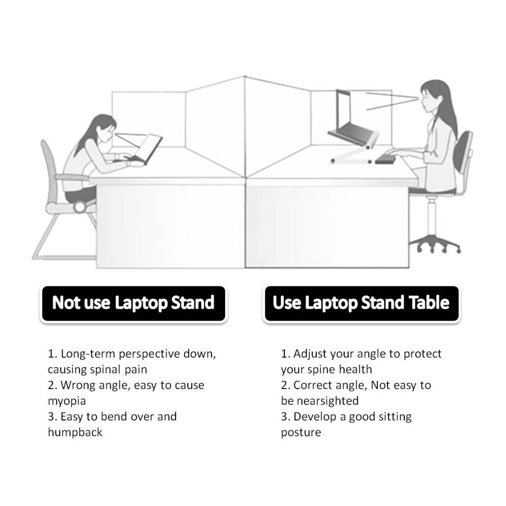 Foldable Laptop Stand Ergonomic Desk Tablet Holder - Hiccupzz
