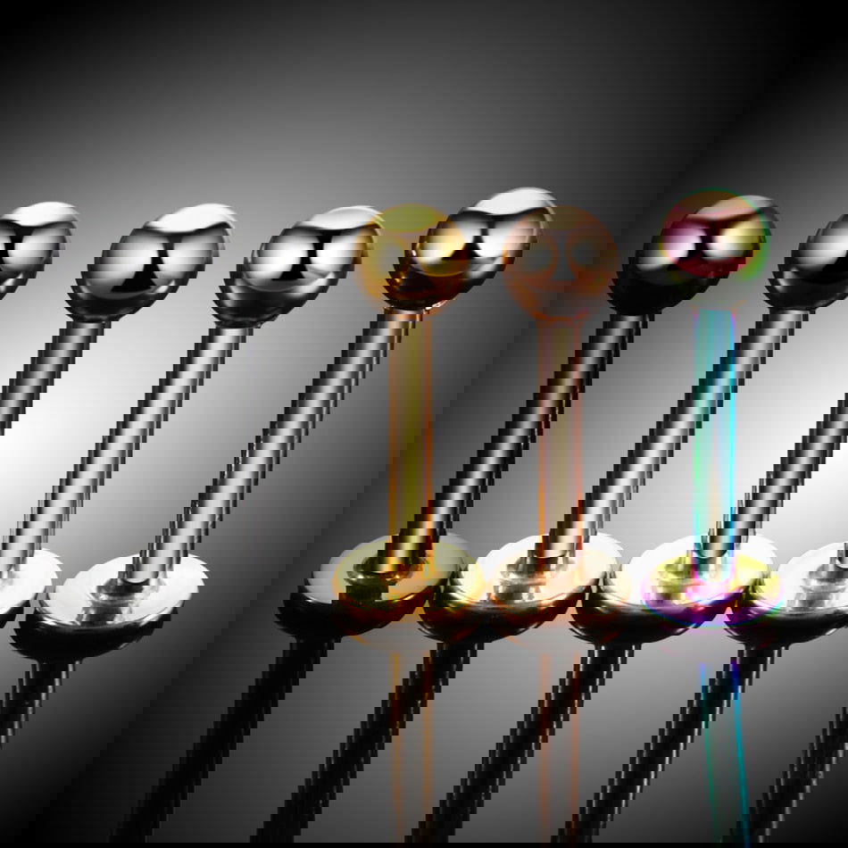 10 Pcs Steel 16G Tragus Helix Bar 3mm Ball Labret Rings For Women - Hiccupzz