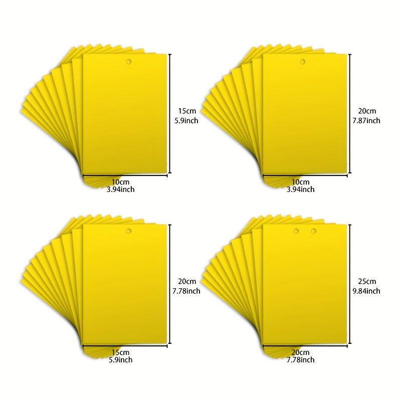 10 Pcs Yellow Double-Sided Greenhouse Sticky Traps – Catch Flying Insects Indoors & Outdoors - Hiccupzz