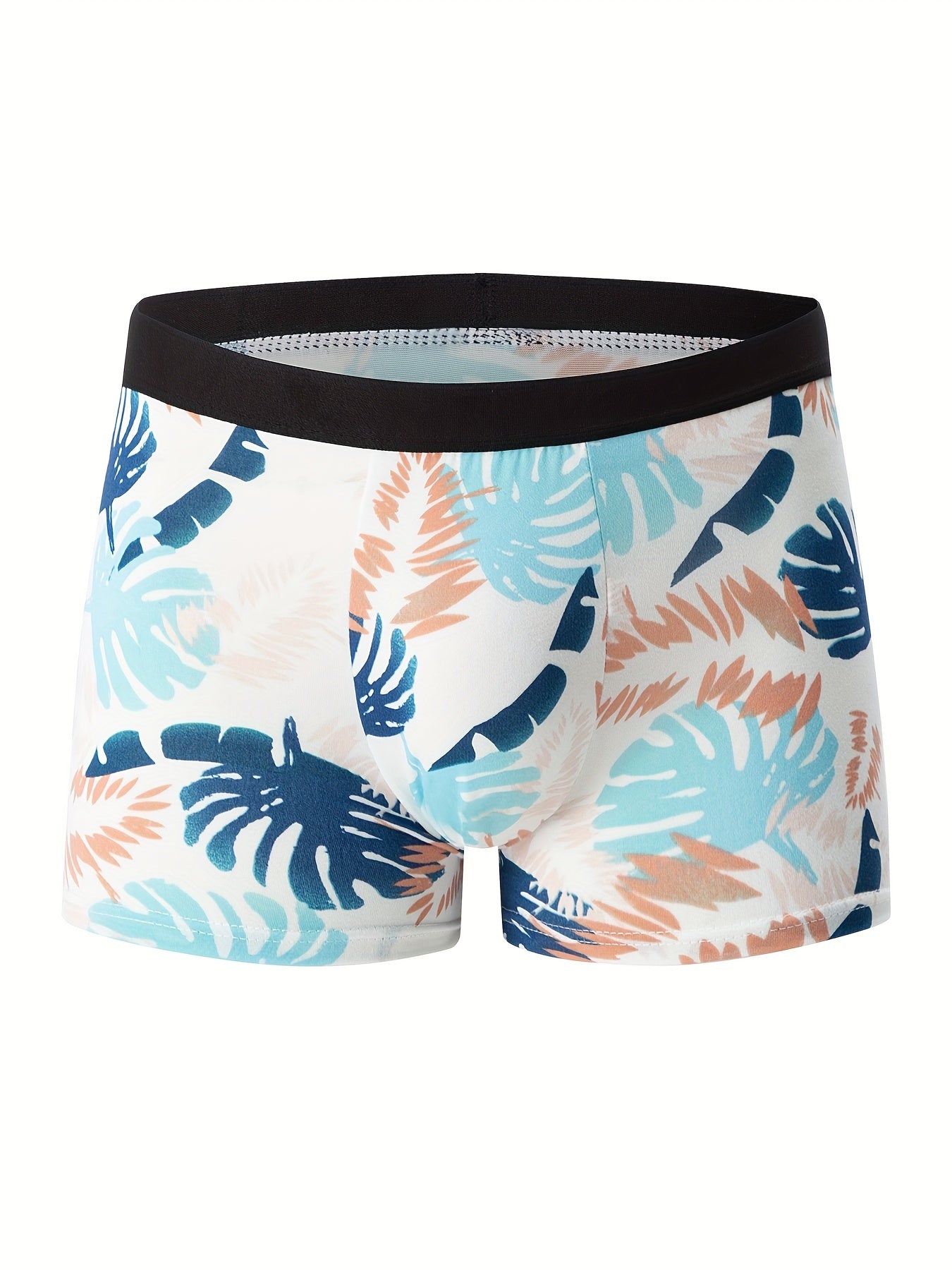 4-Pack Men's Flower Pattern Boxer Briefs - Breathable Antibacterial Sports Shorts for Casual Comfort - Hiccupzz