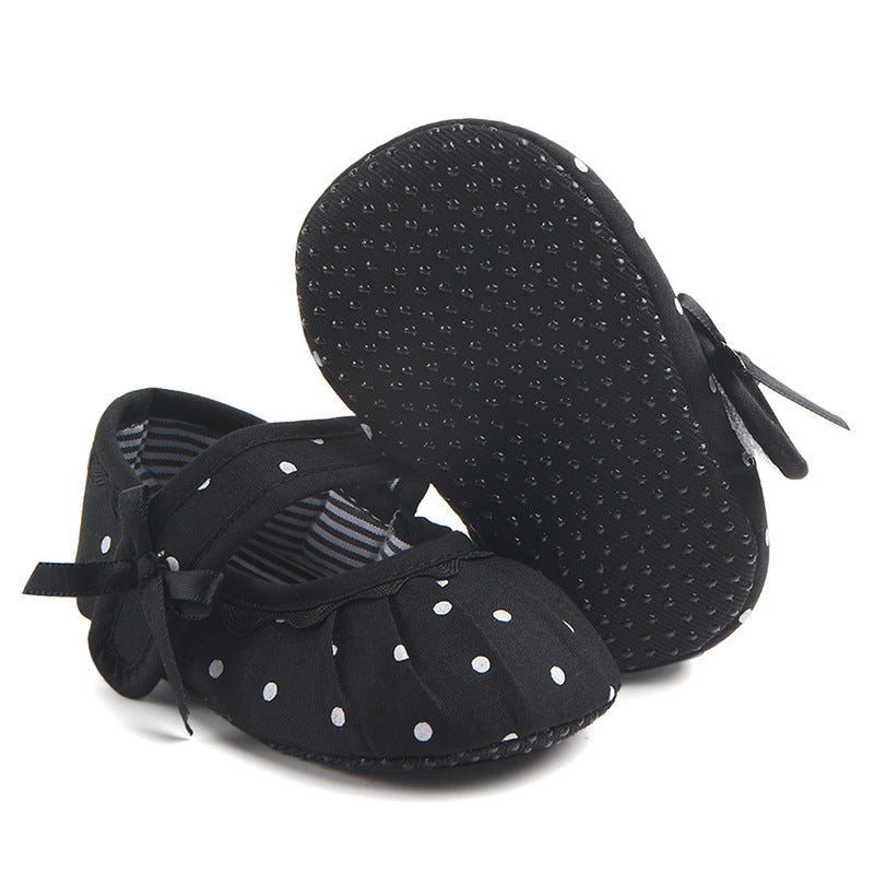 Baby Girl Shoes Cute Polka Dot Princess Kid Anti-slip On Shoes - Hiccupzz