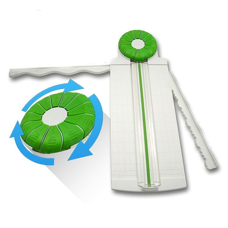 12-in-1 Multi-Function Paper Cutter and Creasing Machine with 360-Degree Rotating Cutter Head - Perfect for Hand-Cutting Cards and Art Projects - Hiccupzz