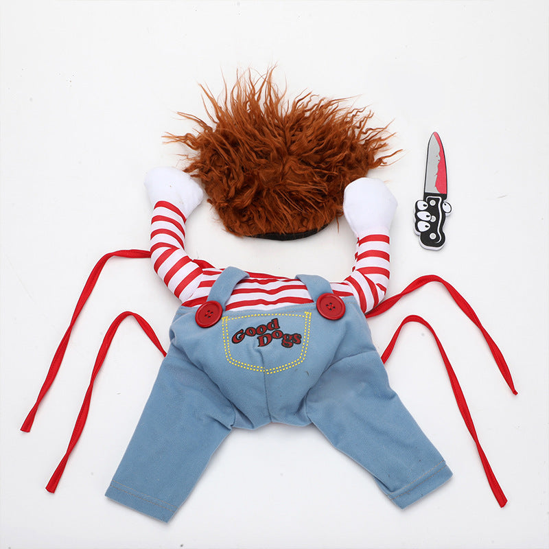 Halloween Pet Costume Pet Dog Funny Clothes Adjustable Dog Cosplay Costume Scary Costume Party Gatherings - Hiccupzz