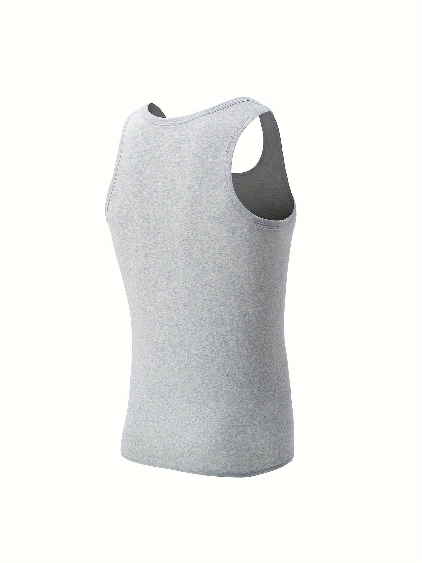 5-Pack Men's White Tank Tops - Comfortable Cotton Sleeveless T-Shirts for Fitness & Casual Wear - Hiccupzz
