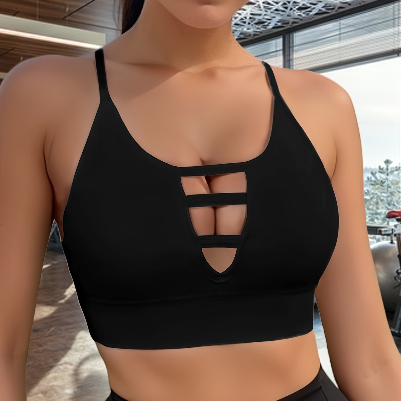 Women's Cut-Out Front High-Elastic Sports Bra - Hiccupzz