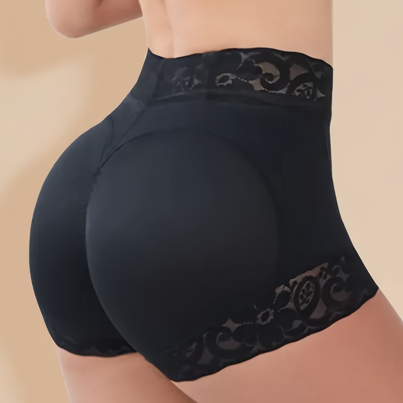 Lace Trim Sculpting Panties, Comfy & Breathable Butt Lifting Panties, Women's Lingerie & Underwear - Hiccupzz
