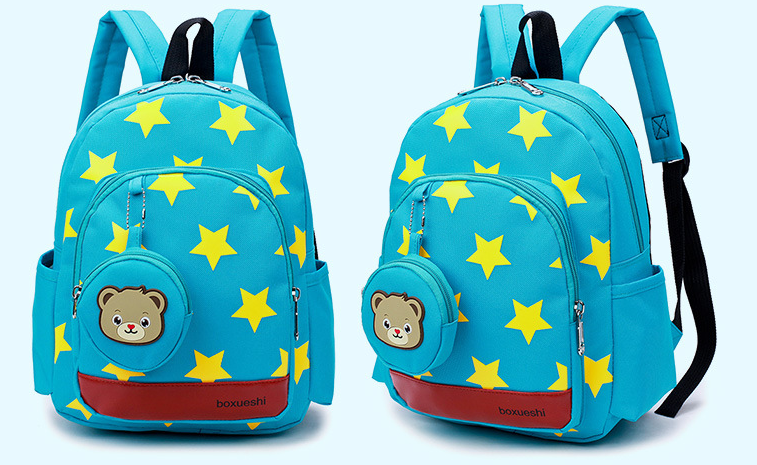 A small bear nursery school bag double shoulder bag - Hiccupzz