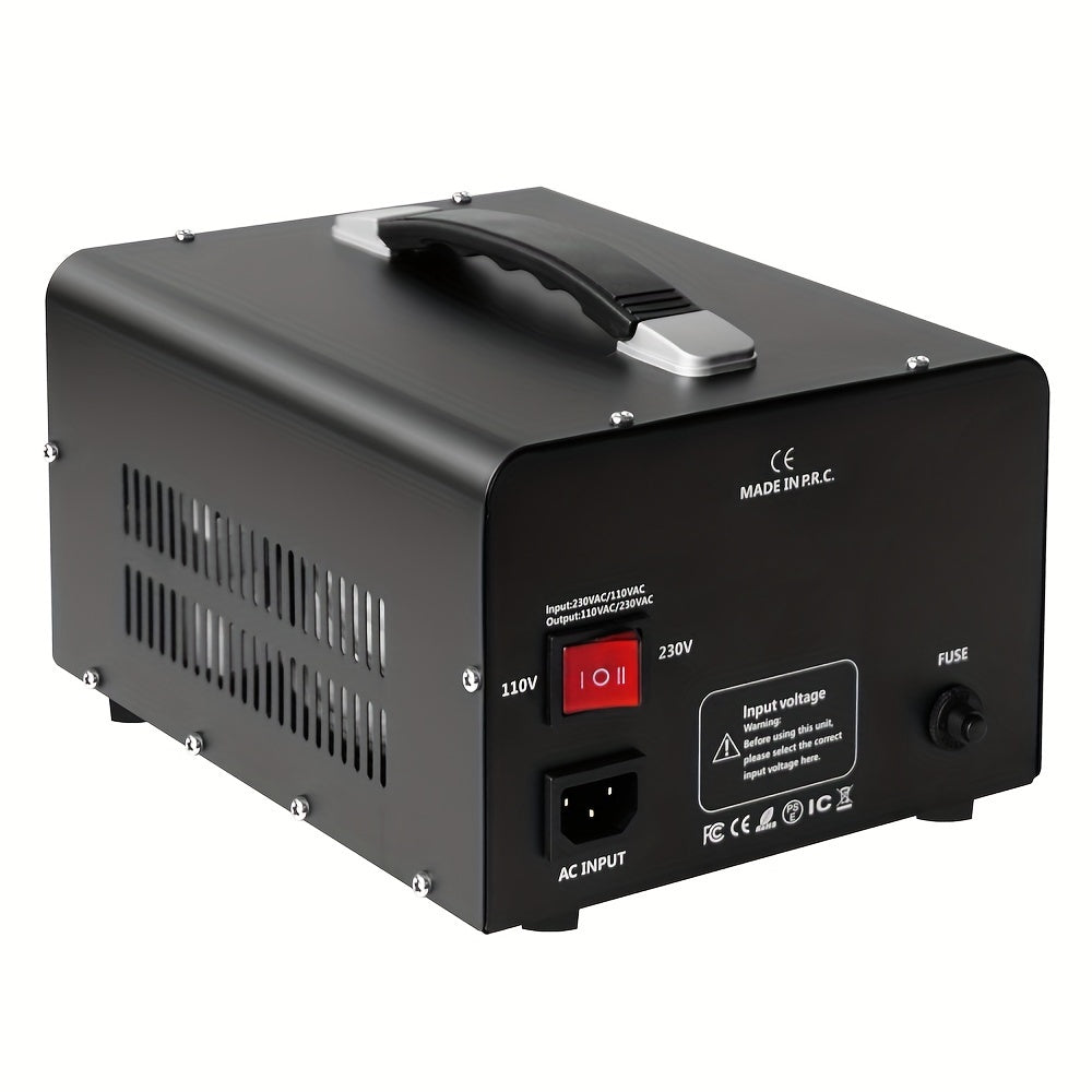 5000 Watt Voltage Converter Transformer Heavy Duty Step Up/Down AC 110V/120V/220V/240V Power Converter with 3 Universal Outlets Resettable Circuit Breaker Protection