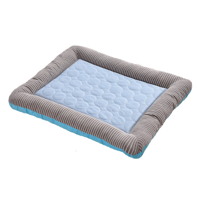 Pet Cooling Pad Bed For Dogs Cats Puppy Kitten Cool Mat Pet Blanket Ice Silk Material Soft For Summer Sleeping Blue Breathable - Hiccupzz