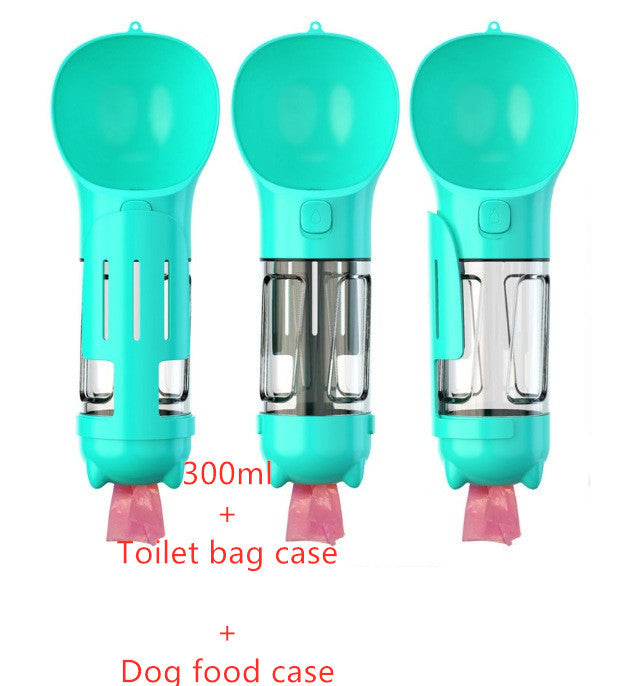 Pet Water Bottle Feeder Bowl Garbage Bag Storage Portable Pet Outdoor Travel 3 In 1 Dog Water Bottle - Hiccupzz