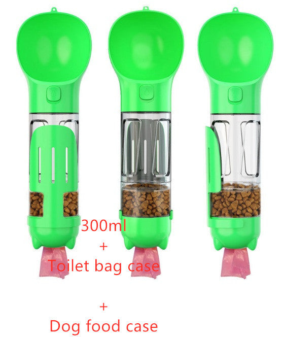Pet Water Bottle Feeder Bowl Garbage Bag Storage Portable Pet Outdoor Travel 3 In 1 Dog Water Bottle - Hiccupzz