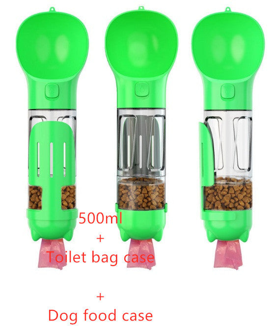 Pet Water Bottle Feeder Bowl Garbage Bag Storage Portable Pet Outdoor Travel 3 In 1 Dog Water Bottle - Hiccupzz