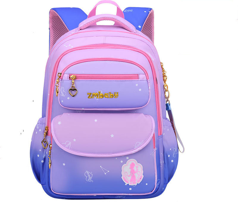 Kamida Primary School Schoolbag Female Sweet And Cute Gradient Backpack 1-3-6 Grade Large Capacity - Hiccupzz