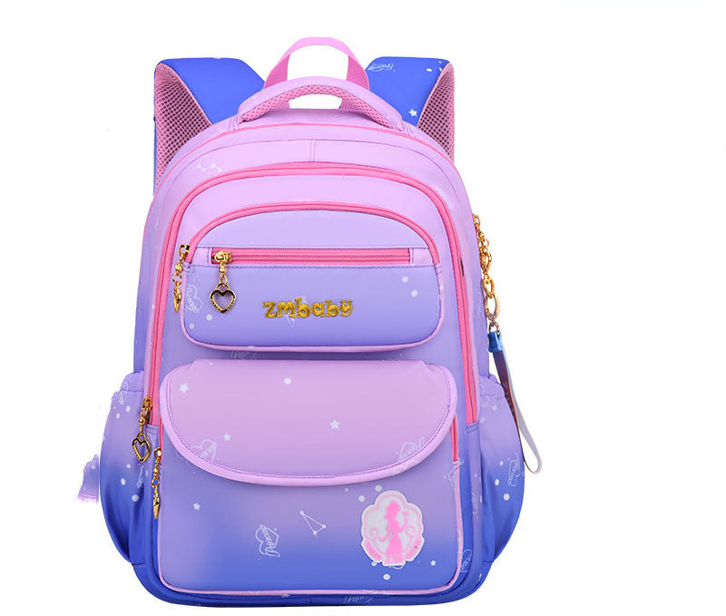 Kamida Primary School Schoolbag Female Sweet And Cute Gradient Backpack 1-3-6 Grade Large Capacity - Hiccupzz