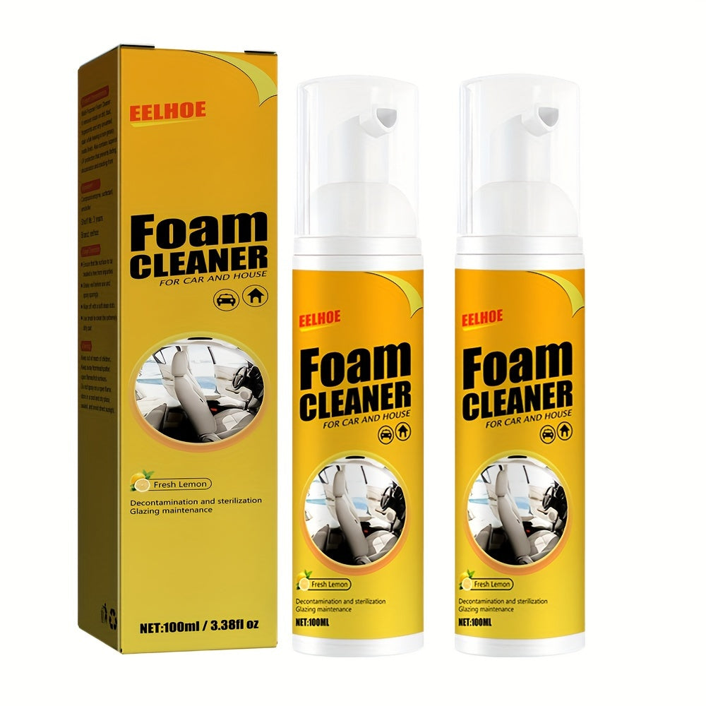 1/2/3 Pcs Multi-Functional Foam Cleaner - Automotive Interior Plastic Care Spray for Instrument Panels, Steering Wheels, and Seats