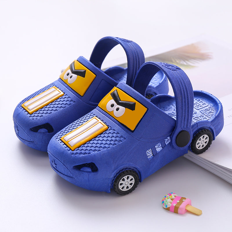 Children'S Slippers Summer New Boy Cartoon Car Baby Sandals Kids Indoor Non-Slip Girls Hole Shoes - Hiccupzz