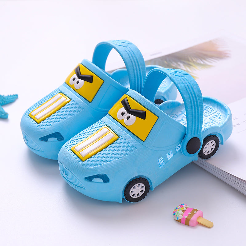 Children'S Slippers Summer New Boy Cartoon Car Baby Sandals Kids Indoor Non-Slip Girls Hole Shoes - Hiccupzz