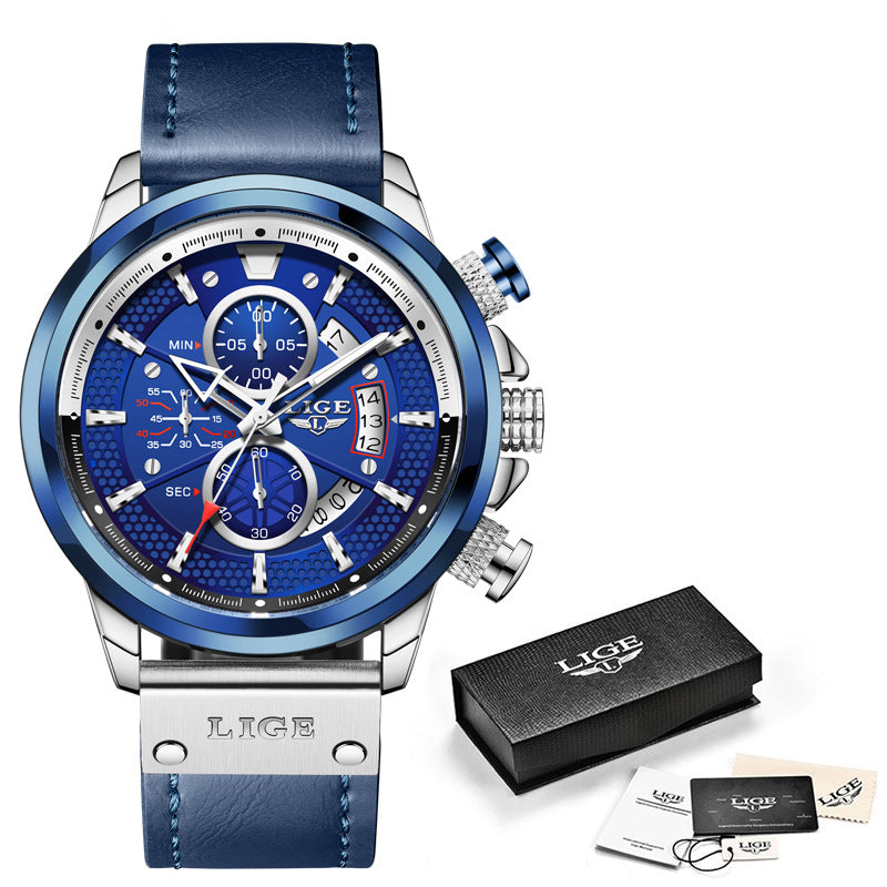 Quartz Watch Multifunction Chronograph Sports Waterproof Watch - Hiccupzz
