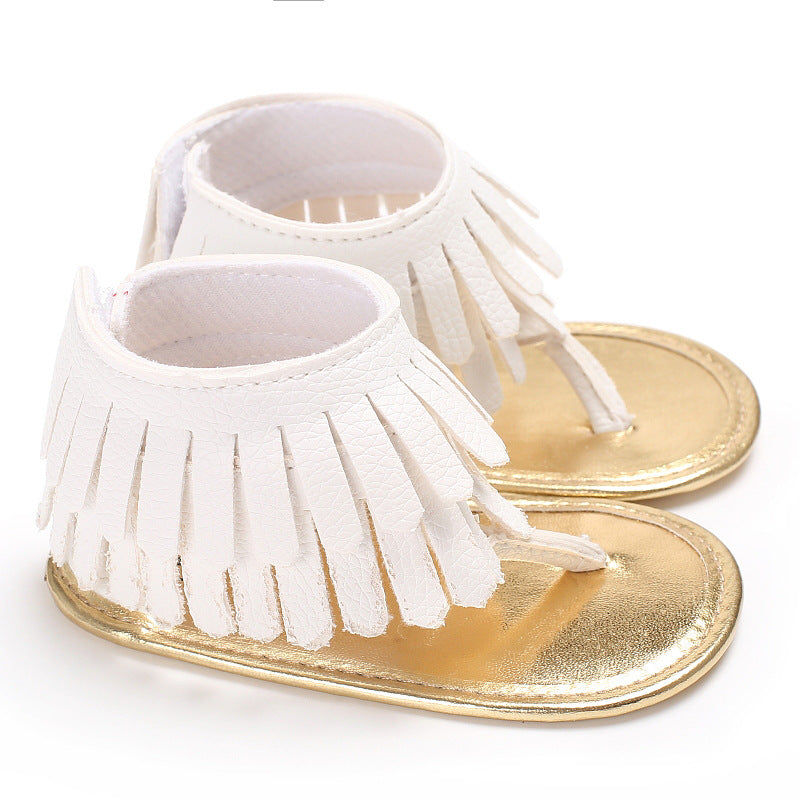 Baby Girl Toddler Shoes Multicolor Tassel Soft Sole Flip-flop Sandals Toddler Shoes - Hiccupzz
